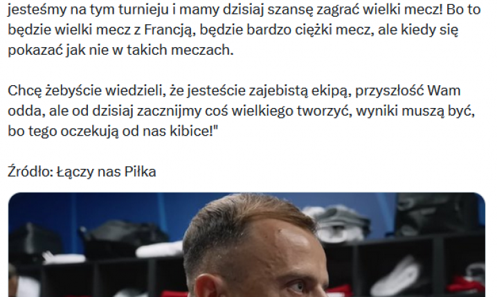 Płomienna PRZEMOWA Kamila Grosickiego przed meczem z Francją!